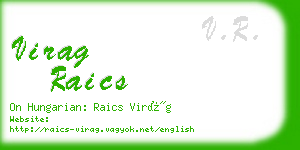 virag raics business card